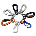 2023 Aluminum D-Type Swivel Locking Carabiner High Polished Finish 2500kg Load Capacity CE Certified for Dog Leash Camping