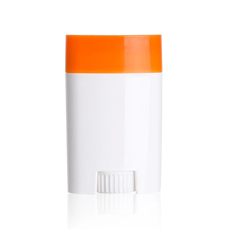 New Empty 20g Flat Plastic Lip Balm Foot Balm Deodorant Stick Bottle Solid Perfume Deodorant Stick Containers