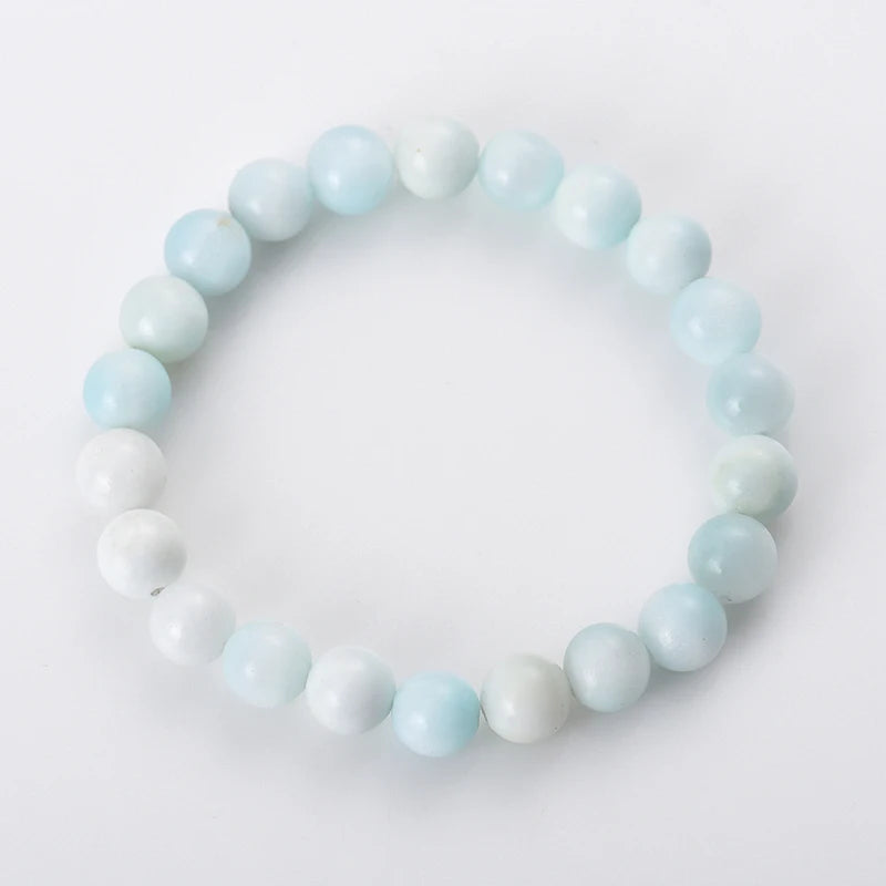 8mm Luxury Natural Stone Healing Crystal Stretch Beaded Bracelet Women Men Handmade Gemstone Round Bracelet