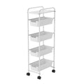 Multi-Scene Use Slotted Drawer Rack Kitchen Storage Cart Layers Organizer Trolley Suitable for Gap