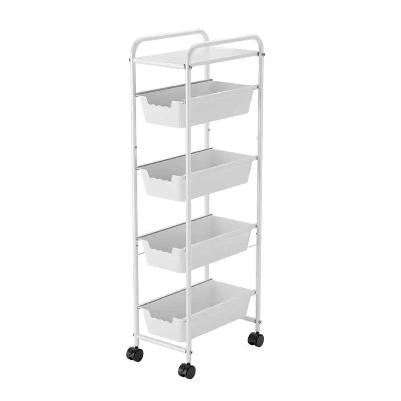 Multi-Scene Use Slotted Drawer Rack Kitchen Storage Cart Layers Organizer Trolley Suitable for Gap