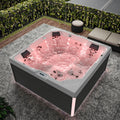 Luxury European Acrylic Hot Tub Whirlpool Spa Modern Square Design Big Size Garden Outdoor Freestanding Swimming Swim for Villas