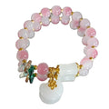 Wholesale Girl Glass Crystal Beads Bracelet for Student Colorful Crystal Beaded Girls Bracelet Chinese Style Charm Bracelet