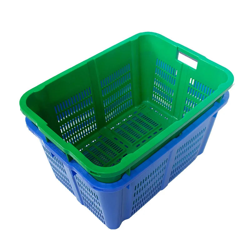 23# 682*480*375mm HDPE Hanging Vegetable Fruit Basket and Sustainable Plastic Storage Crates Stackable Design for Household Use
