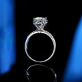 New Trendy Jewelry White Gold Plated 925 Sterling Silver High Quality 1 Carat Moissanite Engagement Rings for Women