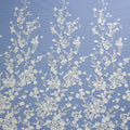 Bridal Wedding White Flower Embroidery Lace Fabric