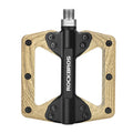 For Ultralight Mountain Bike Pedals Wood- Nylon & Aluminum Alloy with 4 Bearing Sealed Rainproof for Cruisers