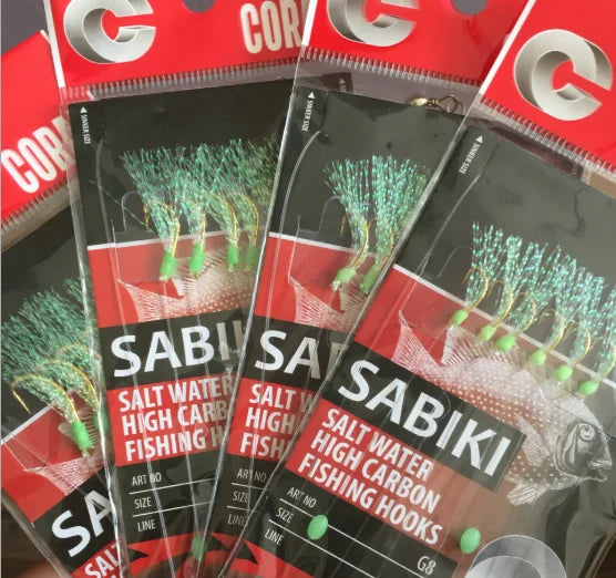 SEASKY Tuna Fishing Saltwater 50lbs Drag Teaser Hook Size 8 10 12 14 16 SABIKI Rig