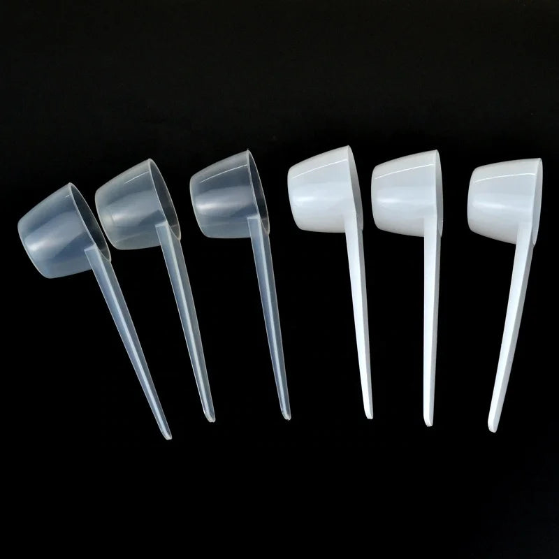 Long 12 cm 10g/20ml  White or Transparent  PP Plastic Bulk Measuring Spoon