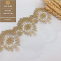 Water Soluble Lace Gold Thread 3D Off-the-Shelf Gauze Embroidery Dress Accessories for Wedding Shoes Bags Elegant Gold Lace