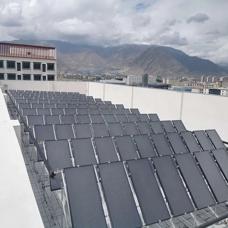 BTE CE&Solar Keymark Blue Film 3.2Low Iron Tempered Glass Solar Heater Collector