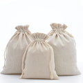 Custom 8x10cm Recyclable Cotton Linen Drawstring Dustproof Bags for Jewelry & Stationery Packing