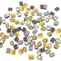 1KG/Bag 1CM Size Back School Season Polymer Clay Slices Slime Figurine Safe Non-Toxic Portable Collectible Decoration Crafts for