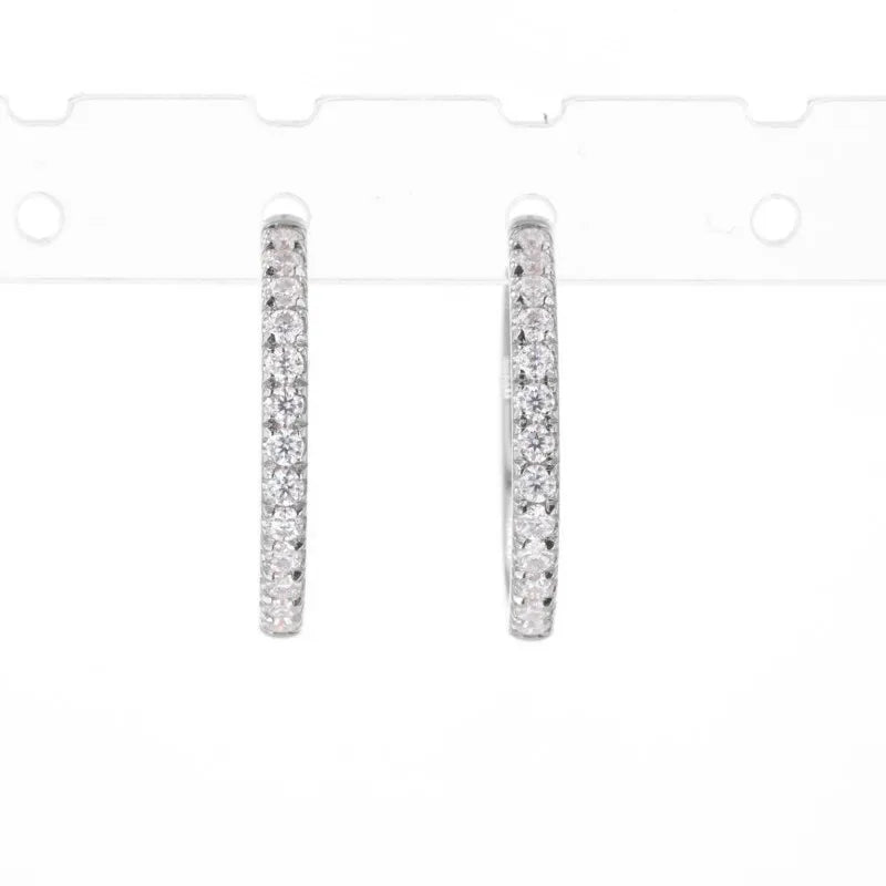Starsgem Gorgeous Elegant Beautiful Perfect Custom 10k 14k 18k White Yellow Rose Moissanite Lab Grown Diamonds Hoop Earrings
