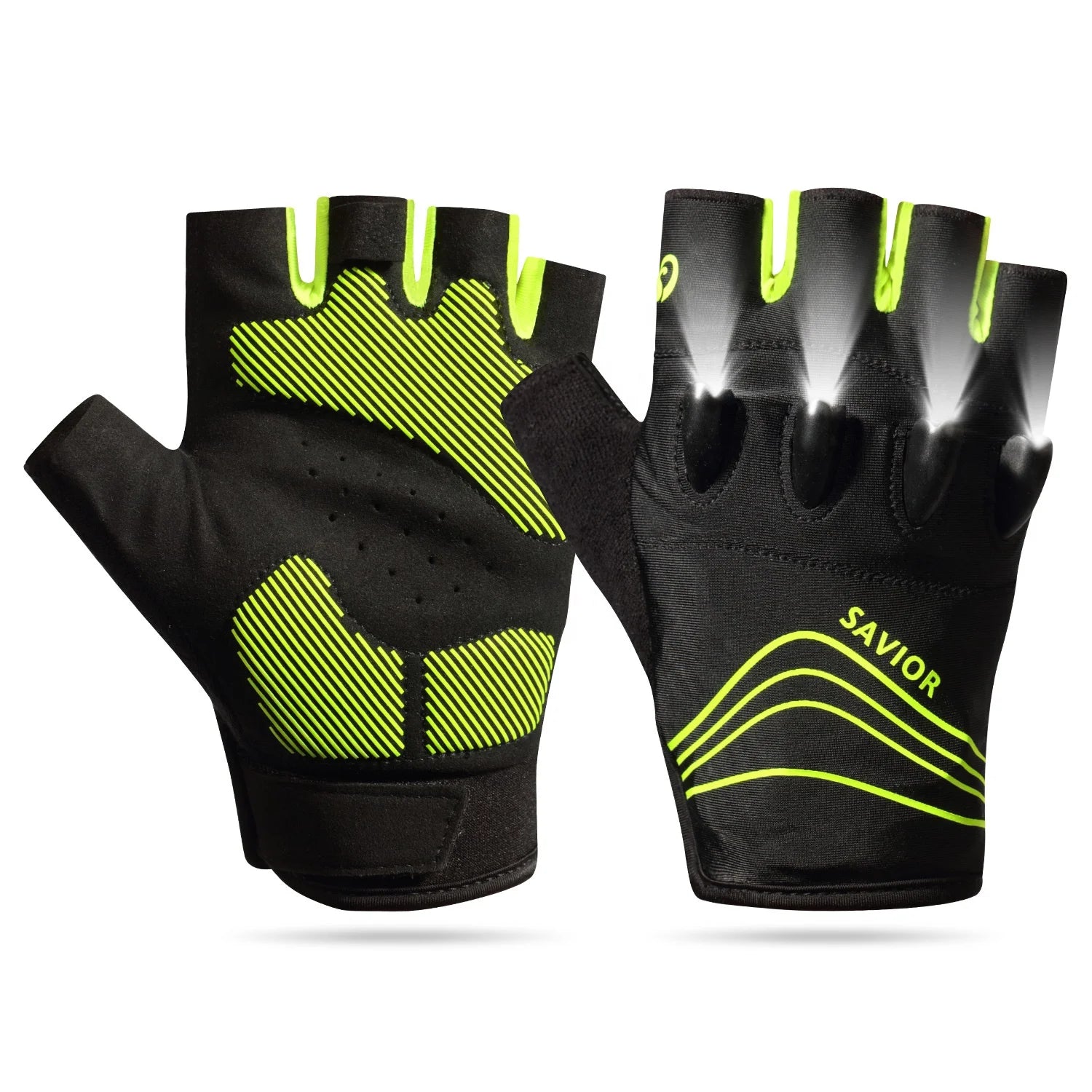 Outdoor Sports Electric Safety Gloves with LED Lighting for Night Riding Fishing Climbing Gardening Protective Gear