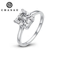 Classic 925 Sterling Silver 2.25CT Cubic Zirconia Ring Solitaire Engagement Wedding Ring for Women Bride Fiancee Proposal