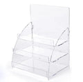 Manufacturer Factory Supplier Three Tiered Acrylic Retail Countertop Rack Featuring Sturdy Shelves