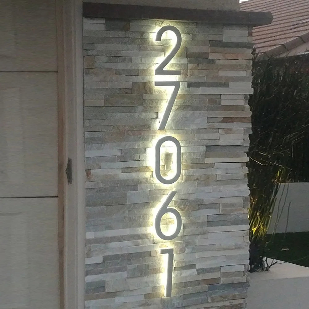 Matte Black Acrylic Hotel Door House Number Plate Room Number Signs Door Plate