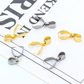 18K Gold Plated Clasp Titanium Stainless Steel Material Unique Shape Connectors for DIY Necklace Jewelry Findings and Component
