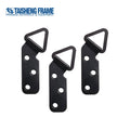 Taisheng TS-K013 Triangle D-Ring Iron Black Safety Hook with 3 Holes for Picture Frame Hanging