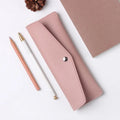 Cute Candy Colors Custom Logo Faux Leather Pen Pouch Portable Fashion Pen Pencil Case Sleeve