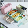 Bento Box Kids Lunch Box Wheat Straw Lunch Bento BPA-Free Microwave Safe School Children 3 Layer Lunch Box for Kids Adult