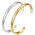 Yiwu Daicy Trendy Stainless Steel Jewelry Simple Bracelet 4MM Fashion Opening Bangles Star Diamond 18K Gold Bracelets Women's
