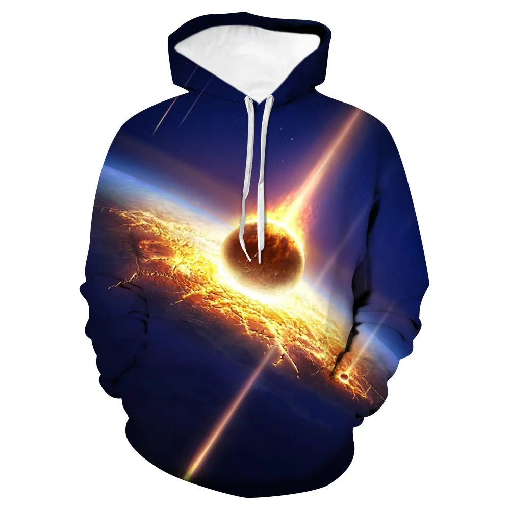 Custom 3D Animal Sublimation Print 100% Polyester Plus Size and MOQ Is One Piece Men's Hoodie