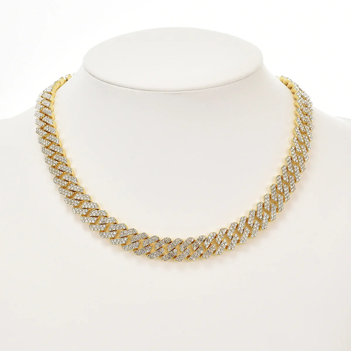 European and American Fashion Rapper Accessories Hot 13mm Full Diamond Encryption Cuba Necklace Hip-Hop Style Chains Necklace