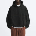 OEM Blank High Street Vintage Fashion Washed Denim Hoodie