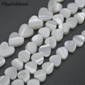 Wholesale White Shell Heart Shape Smooth 6mm 8mm Loose Spacer Beads for Women Men Necklace Bracelet Making