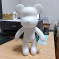 Factory Wholesale Diy Resin Craft White Bear Keychain Figurine With Fluid Violence Frosted Surface 23cm Fluid Bear