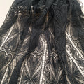 Black Water Soluble Embroidered African Lace Fabric