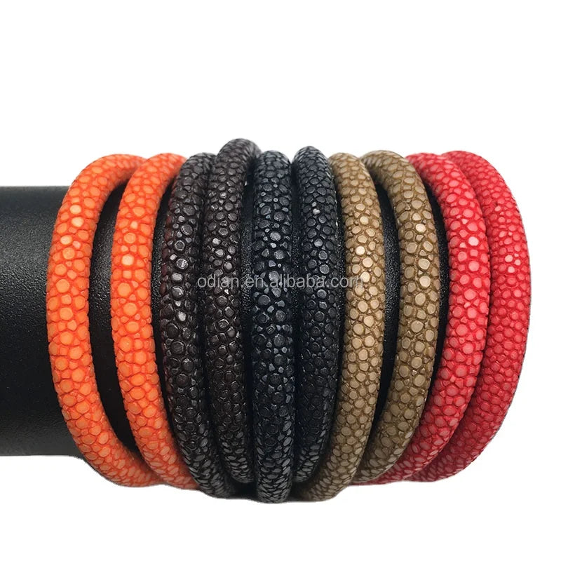 Genuine Braided Round Cow Flat Leather Cord for Bracelet Jewelry Bracelet