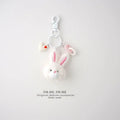 Cute Cartoon Plush pink Rabbit Keychain Bag Charms Pendant Accessories Gift Fur Soft Plush Bunny Kawaii Plushie Keychains Toys
