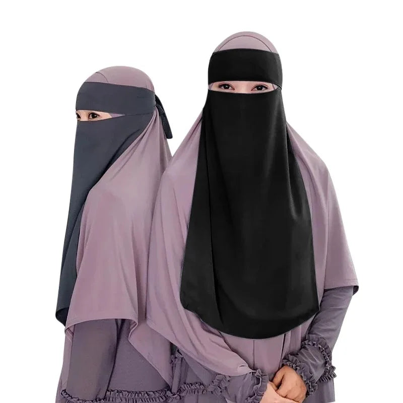 Ready to Ship Long Khimar Heavy Chiffon Muslim Niqab Hijab 15 Colors Available