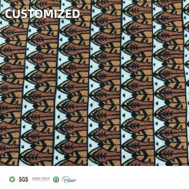 Customized Artworks Screen Print Eco-Friendly Knitted Jersey Fabric (Organic Cotton & Bamboo) for Girls & Boys Garment Dresses
