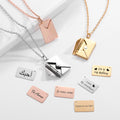 Hot Titanium Steel Creative Love Card Letter Envelope Charm Fashionable Ladies Titanium Steel Clavicle Chain Pendant Necklace