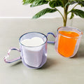 2024 Hot Sale New Style Double Heart Shape High Borosilicate Glass Cups Milk Cup with Heart Handle