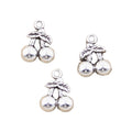 Charms Fruit Cherry 14x11mm Tibetan Silver Color Pendants Antique Jewelry Making DIY Handmade Craft