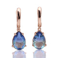 Wholesale 18K Gold Plated Gradient Crystal Zirconia Drop Earrings Classic Style Fashion Jewelry for Women Perfect Gift Idea