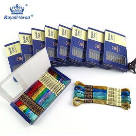12PCS Eco-Friendly Metallic Glitter Embroidery Thread Multicolor Twisted DIY Friendship Bracelets Cross Stitch Hand Knitting