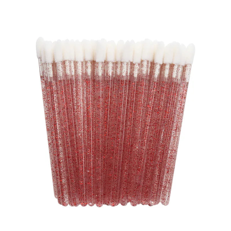 Wholesale Luxury Cosmetic Lip Applicator Colorful Disposable Solid Handle Lip Brush for Makeup