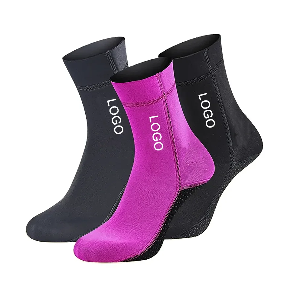 Waterproof  3Mm Black Wading Sand Wake Surf Ankle Neoprene Sock Rain Beach Tennis Diving Socks