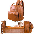 Outdoor Expanded Capacity Upgraded Baby Diaper Storage Bag Multifunctional Portable Mommy Folding Bed Bag