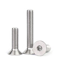 Factory Stainless Steel 304 316 Flat Socket Countersunk CSK Head Machine Screws DIN7991