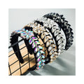 Wholesale Luxury Ladies Baroque Crystal Headband Leaf Flower Velvet Wide-edge Rhinestone Headband Women Hair Accessories