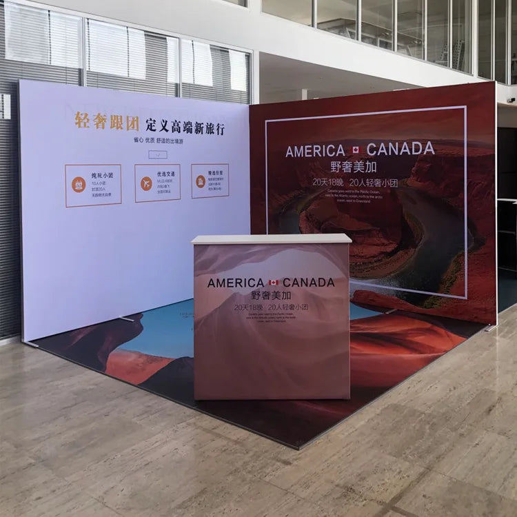 Yier Popular 10x10ft Lightweight Portable Aluminum Frame Trade Show Booth with Modular Design DIY Tool-Free Assembly