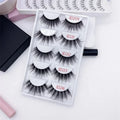 Wholesale Faux Mink Eyelash Cruelty Free Vegan Lashes 6d Sparkle Style Clear Invisible Band 8MM-25MM Length Private Eyelash