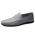 Genuine Leather Shoes Waterproof Handmade Sewing  Comfortable Casual Large Size Walking Shoes Driving Shoes Loafer for Men